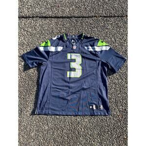 Nike on field NFL XXL Jersey Seattle Seahawks Russell Wilson #3 blue
